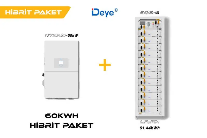 Deye 60 kWh Hibrit Paketi (High Voltage)